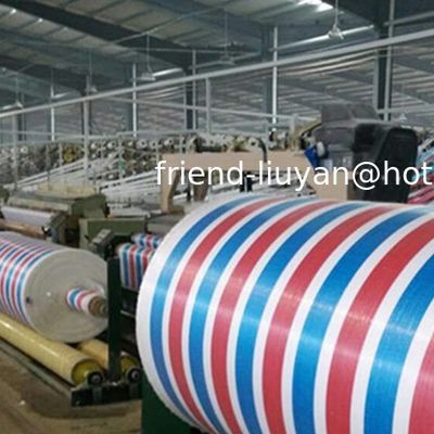 Stripe Polyethylene Tarp Rolls Woven Fabric With Lamination  Building